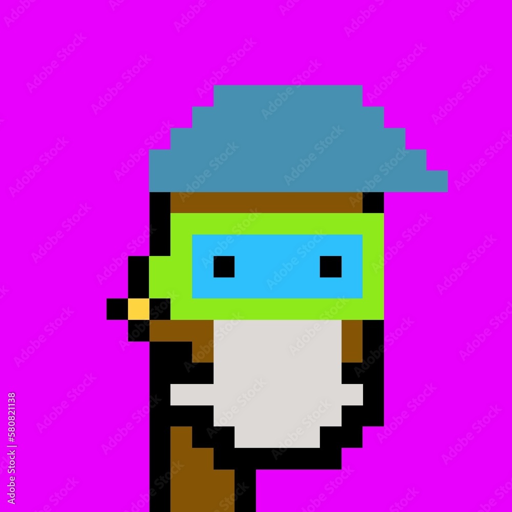 Cartoonish Pixelated Man Cartoonish Pixelated Man