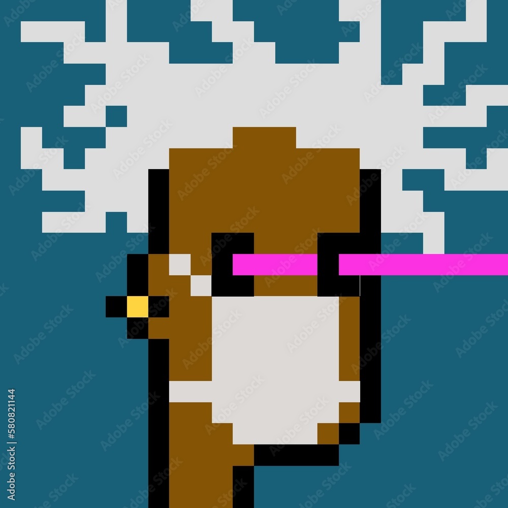 Cartoonish Pixelated Man Cartoonish Pixelated Man
