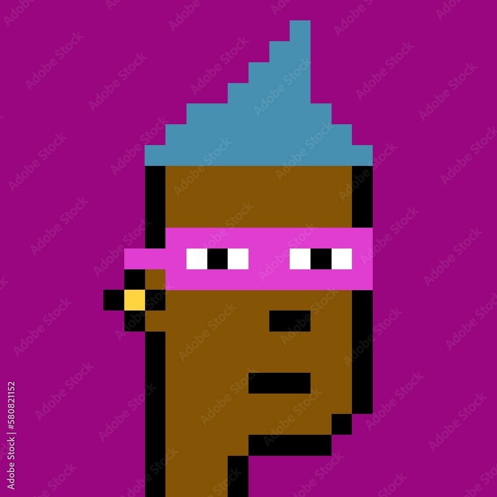 Cartoonish Pixelated Man Cartoonish Pixelated Man