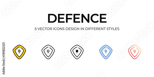 defence icons set vector illustration. vector stock,