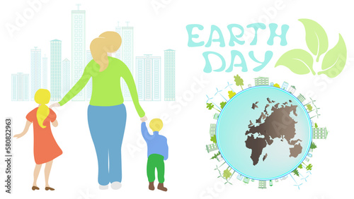 Earth Day. Clean green esg environment, ecology concept vector illustration for ecology. 