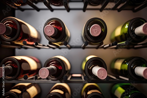 Wine Rack Storage Solutions. Photo generative AI