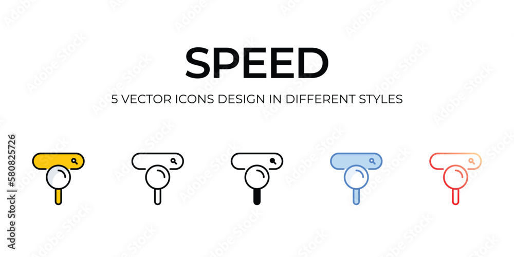 speed icons set vector illustration. vector stock,