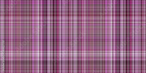 Viva magenta tartan seamless border. Gingham plaid kitchen cloth in color of the year 2023. Gingham trim. 