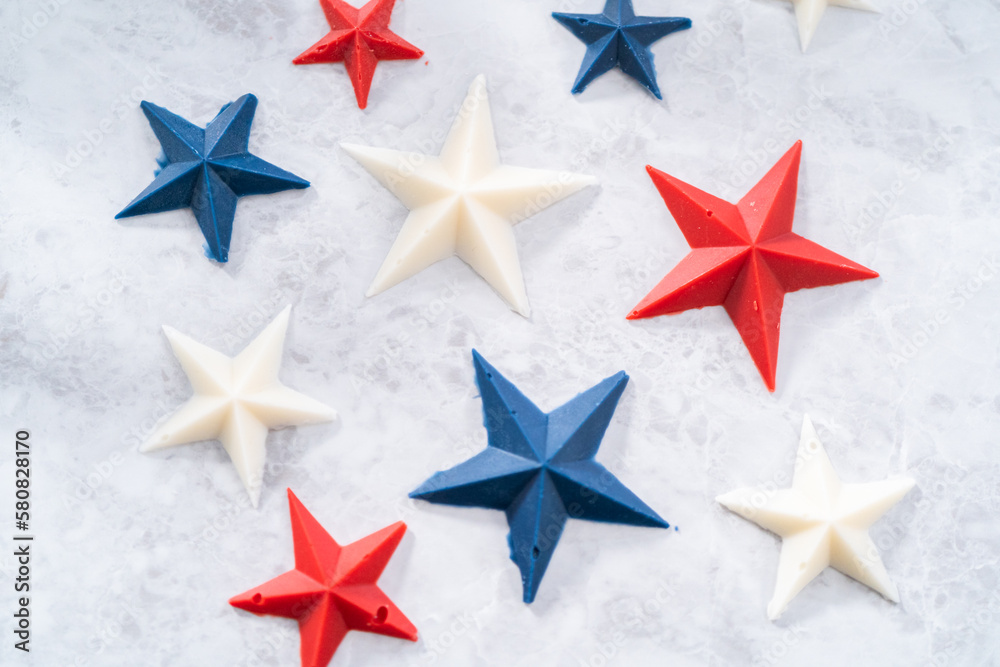 Obraz premium Star shaped chocolates