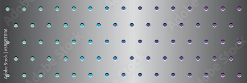 Banner - Steel metal silver perforated texture background