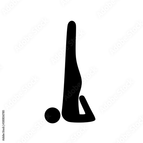 Salamba sarvangasana of a person 