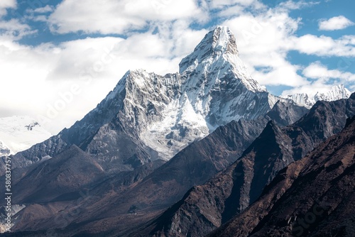 Ama Dablam - according to many the most beautiful mountain in the world. Photographed from Hotel Everest view © Michal