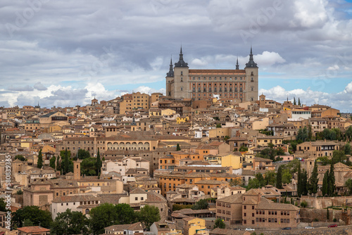Beautiful Panoramic of the city of Toledo from a viewpoint across the river on a Summer afternoon © Paulo