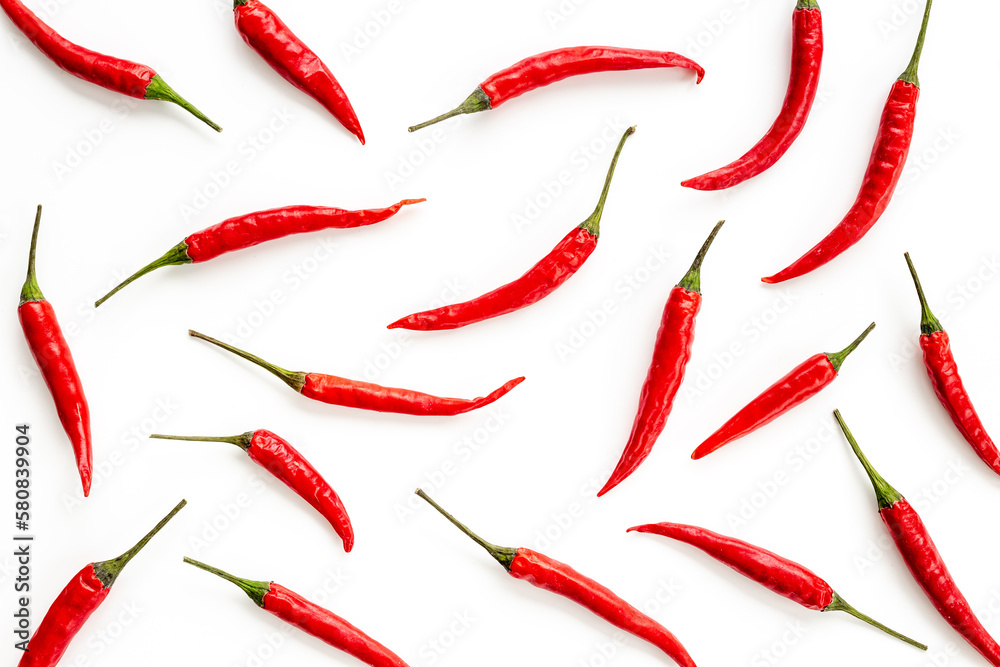 Hot chili pepper pattern. Spicy seasoning and food background Hot chili pepper pattern. Spicy seasoning and food background