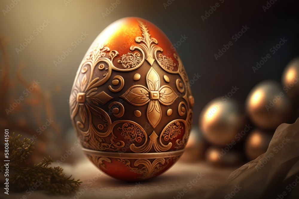 Easter eggs, selective focus. Spring holiday concept. AI generated Easter eggs, selective focus. Spring holiday concept. AI generated