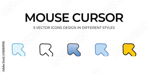 mouse cursor icons set vector illustration. vector stock,