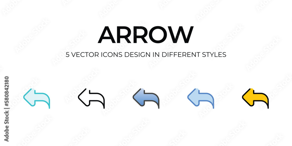 arrow icons set vector illustration. vector stock,