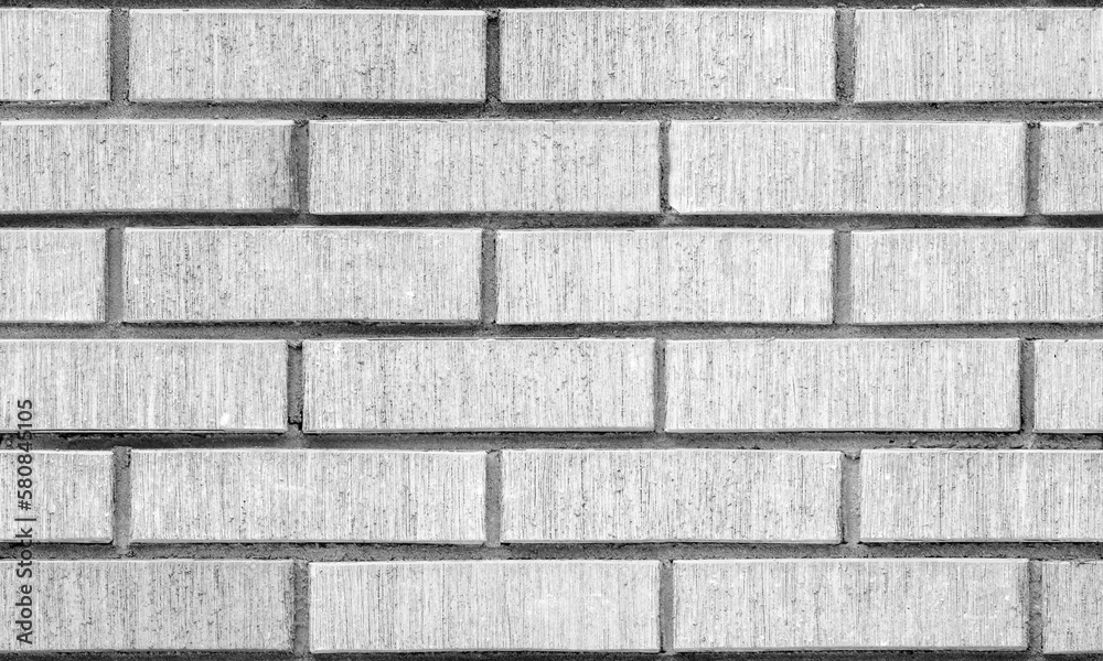 Fototapeta premium Gray brick wall, seamless background texture