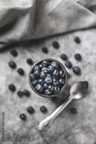 fotografía gastronómica de moras azules ( blueberries)