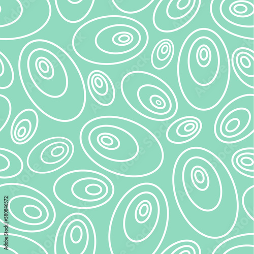 60s Retro vintage abstract pattern with ovals