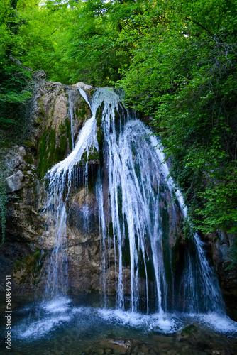 waterfall in the forest, Crimea