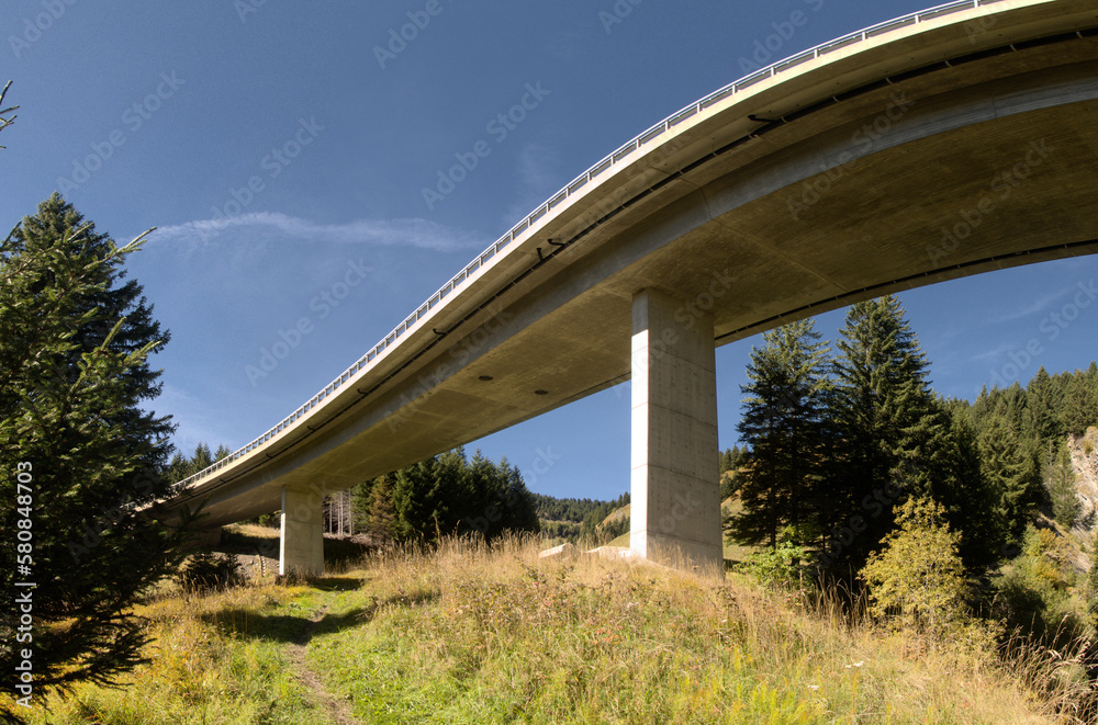 Road Bridge in Swiss Canton of Grisons