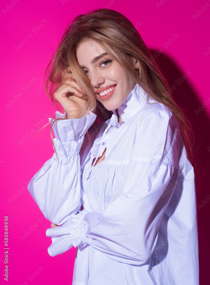 Sexy woman posing on pink. Beautiful sexy model. Beauty woman face. Attractive sensual girl. Beautiful sexy model portrait. Natural beauty. Sexy woman posing on pink. Beautiful sexy model. Beauty woman face. Attractive sensual girl. Beautiful sexy model portrait. Natural beauty.
