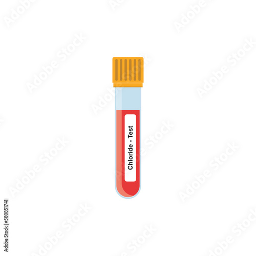 Chloride Blood Test Concept Design. Vector Illustration.	