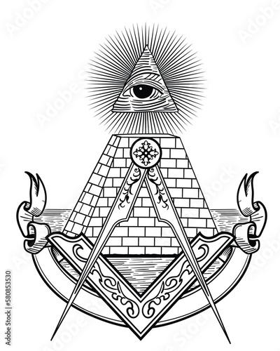 the Eye of Providence from the Great seal vector