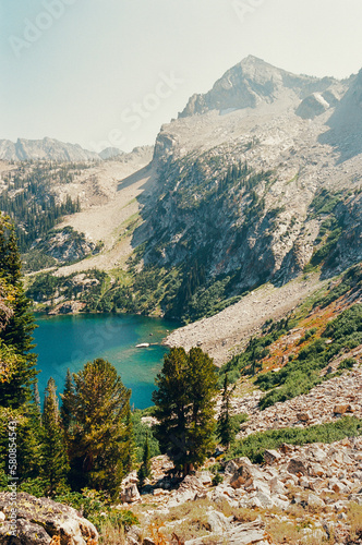 Fototapeta Naklejka Na Ścianę i Meble -  Over Alpine Lake