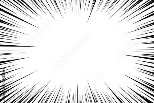 Cartoon halftone line. Comic lines. Concentrated frames. Superhero hero. Anime focus isolated on white background. Radial pattern. Accent attention. Action hd. Superhero texture. Vector illustration