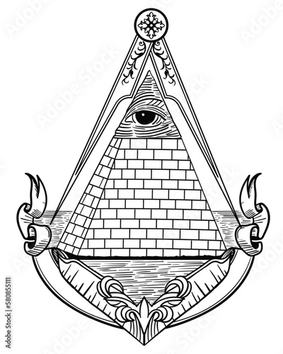the Eye of Providence from the Great seal vector