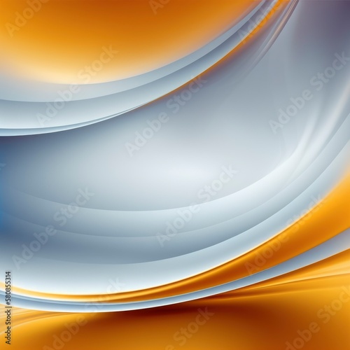 abstract orange gradient wave background  trendy shine digital geometric round modern wallpaper  soft transition  silver tones pearlescent  3d render rays  generative ai