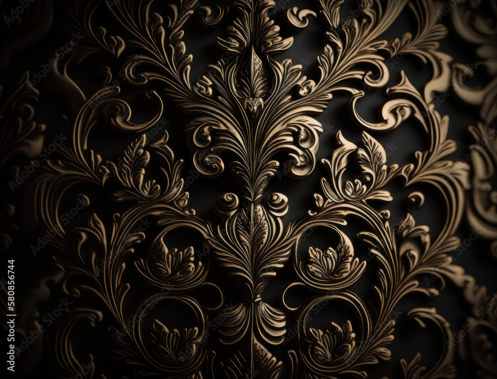 Royal vintage Victorian Gothic background Rococo venzel and whorl ...