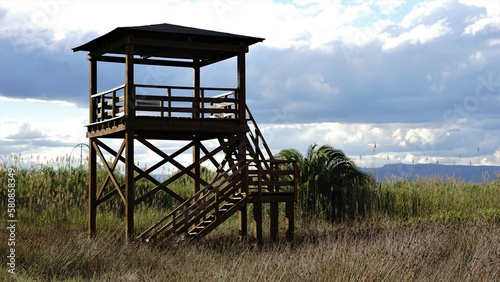 wooden structure for bird watching © Esteve