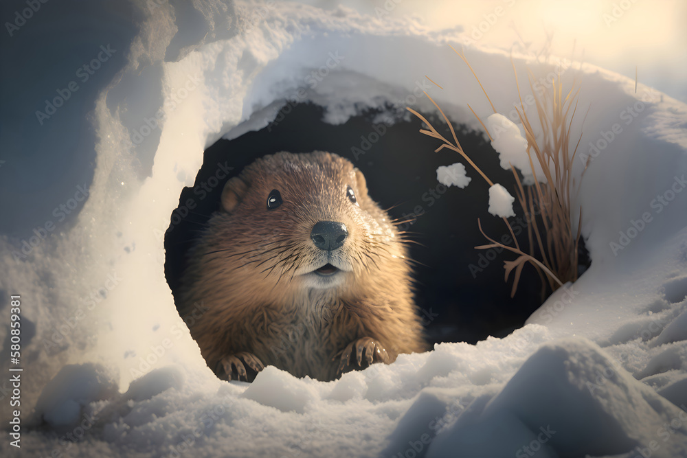 Hibernating Groundhog