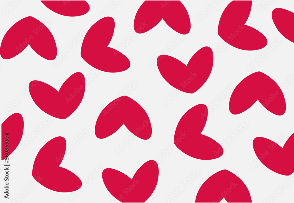 pattern red heart in white background pattern red heart in white background
