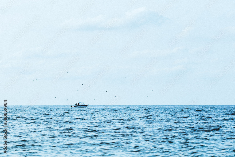 Fototapeta premium boat on the sea