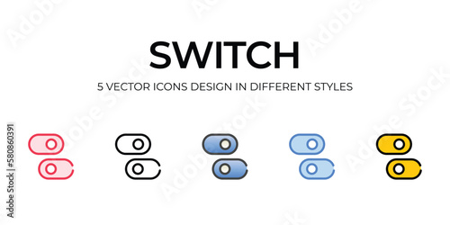 switch icons set vector illustration. vector stock,