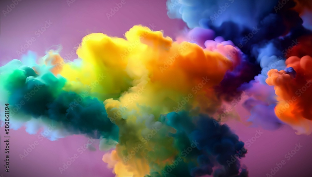 (4k) Colorful smoke effect wallpaper/background AI