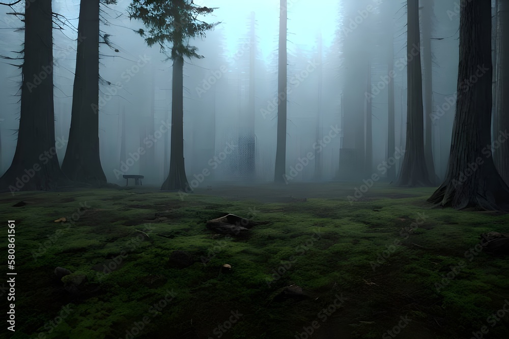 Fototapeta premium fog in the forest