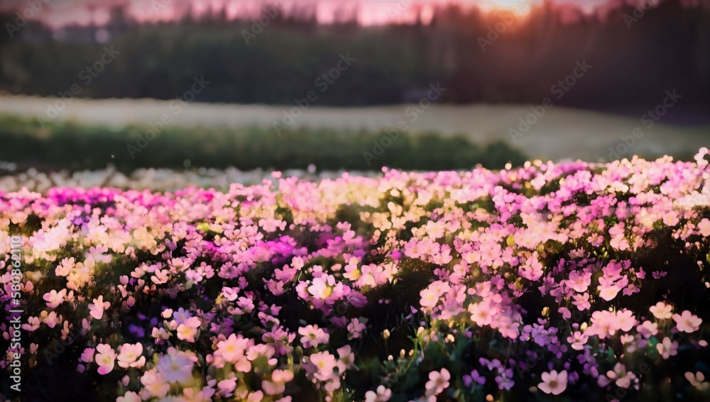 Obraz premium (4k) Grass field in the spring AI