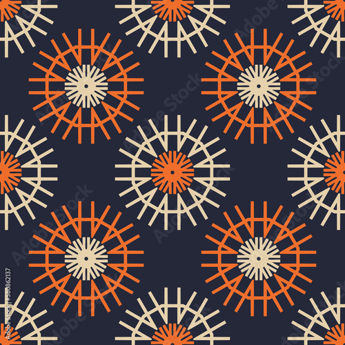 Seamless pattern with geometric ornament. Beautiful abstract illustration.