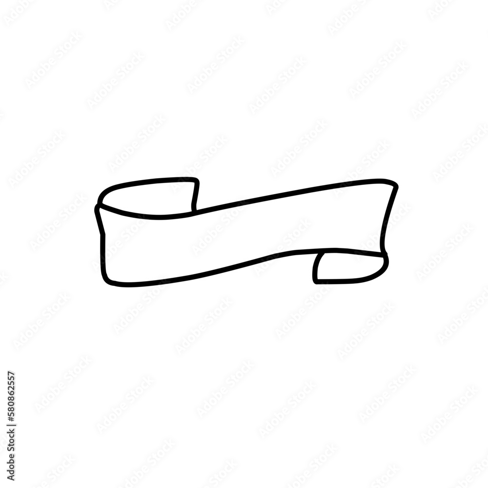 Hand Drawn Ribbon Banner Hand Drawn Ribbon Banner