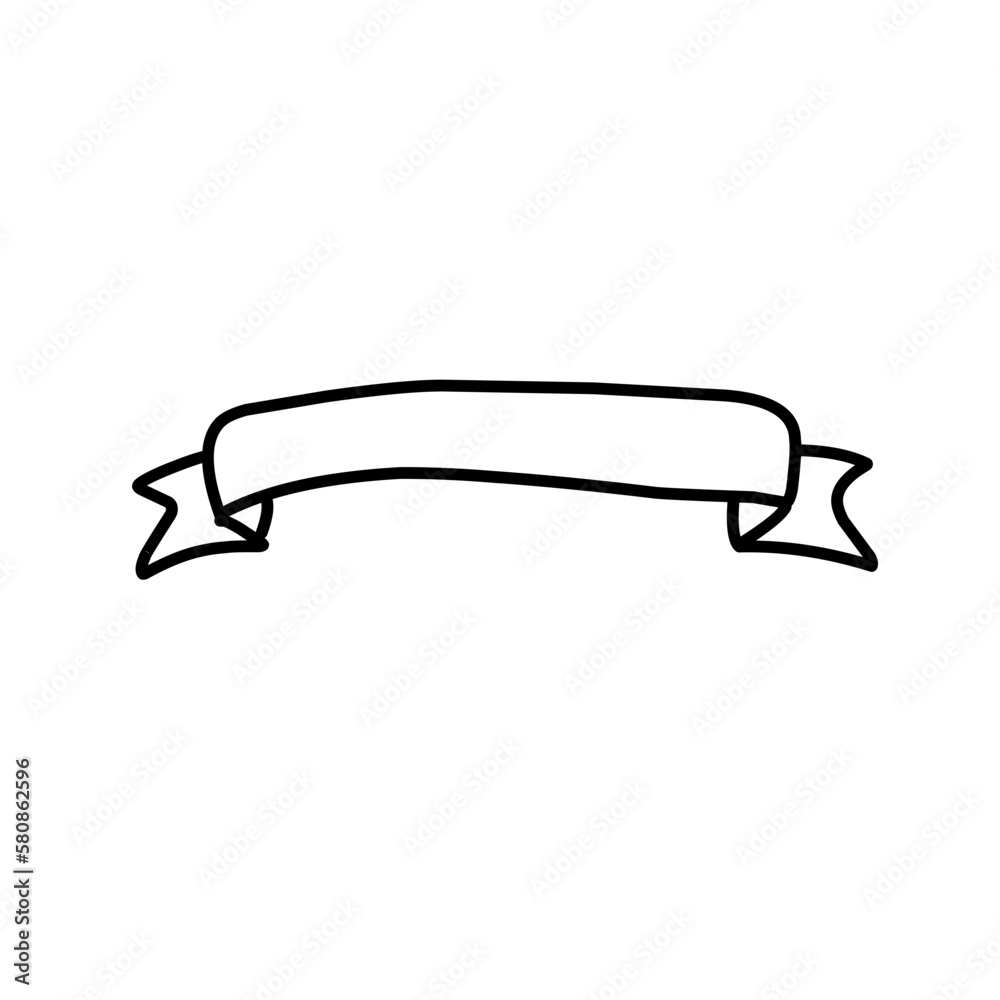 Hand Drawn Ribbon Banner Hand Drawn Ribbon Banner