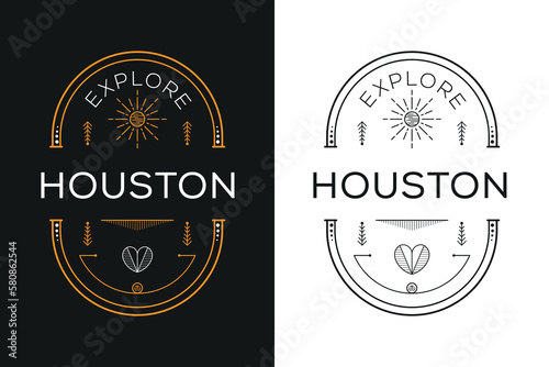 Houston City Design, Vector illustration.