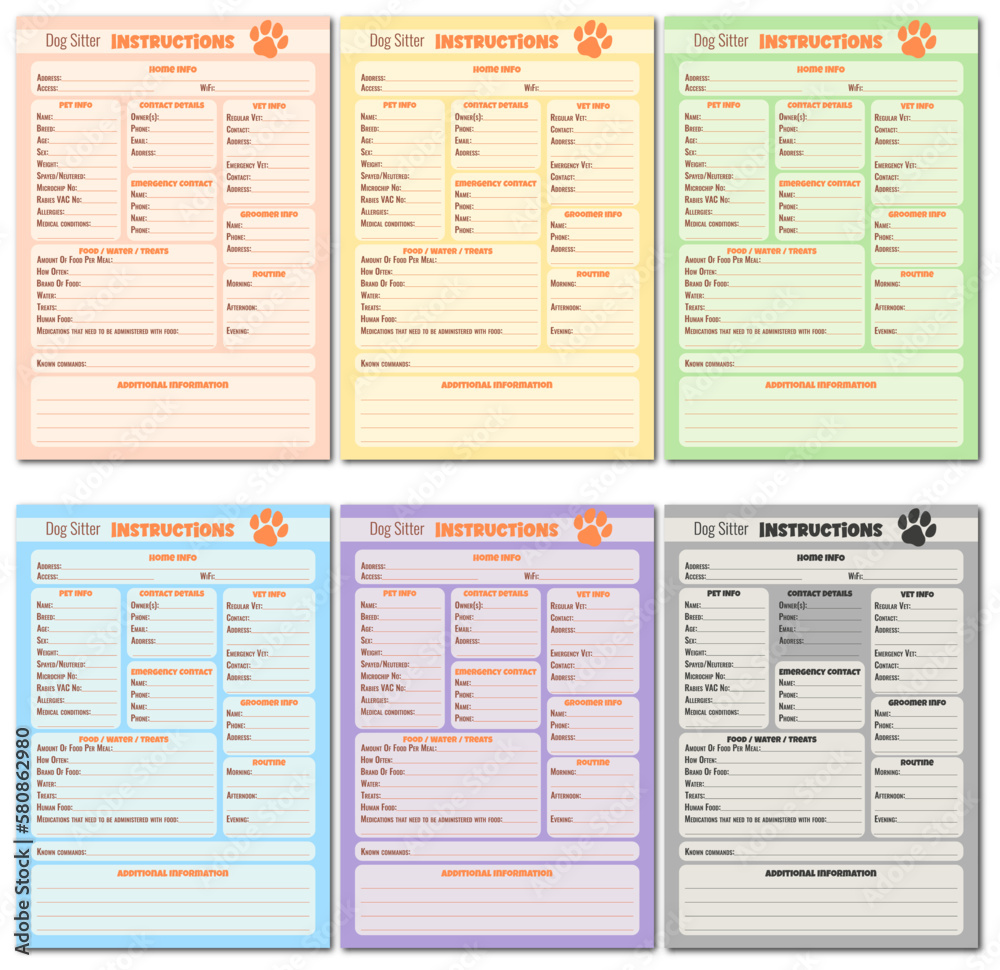 Obraz premium Dog Sitter Instructions