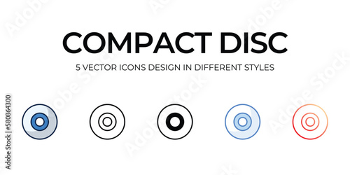 compact disc icons set vector illustration. vector stock,