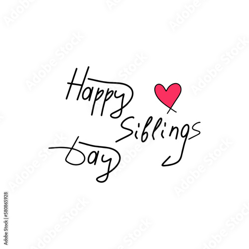 Happy Siblings day. April 10th.Vector illustration. 