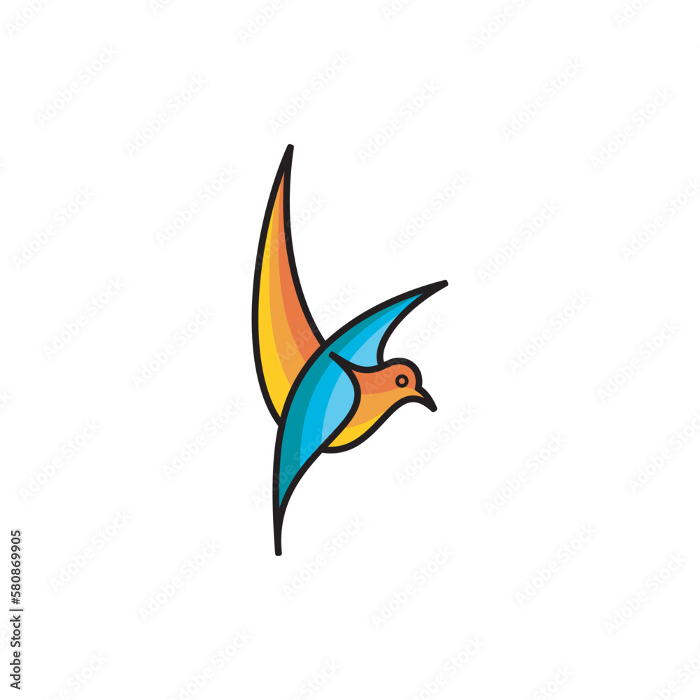 Bird Logo Colorfull Design Illustration Bird Logo Colorfull Design Illustration