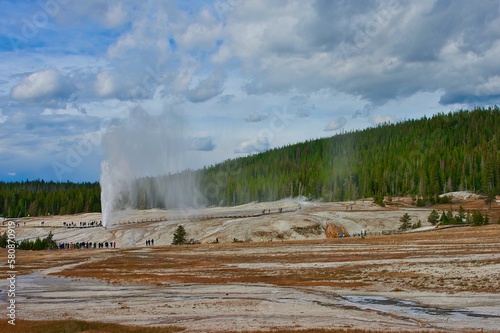 Yellowstone National Park Geyser Eruption