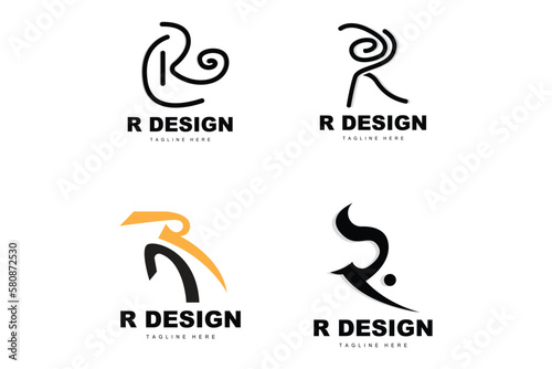Fototapeta Naklejka Na Ścianę i Meble -  R Letter Logo, Alphabet Vector, Initial R Product Brand Logotype Design