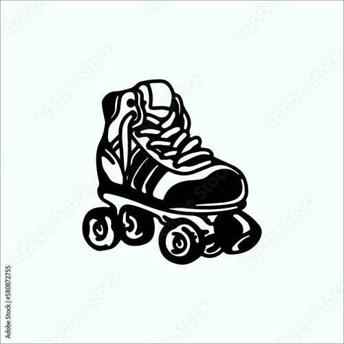 vector illustration of roller skates