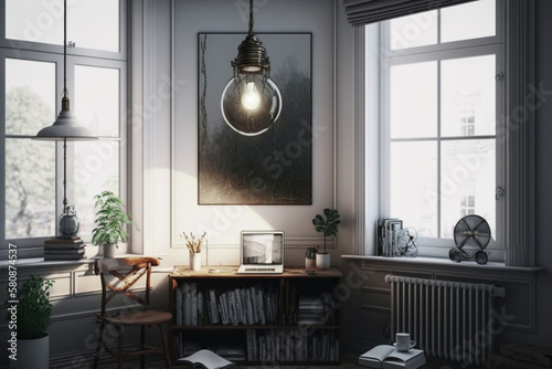 study room and desk